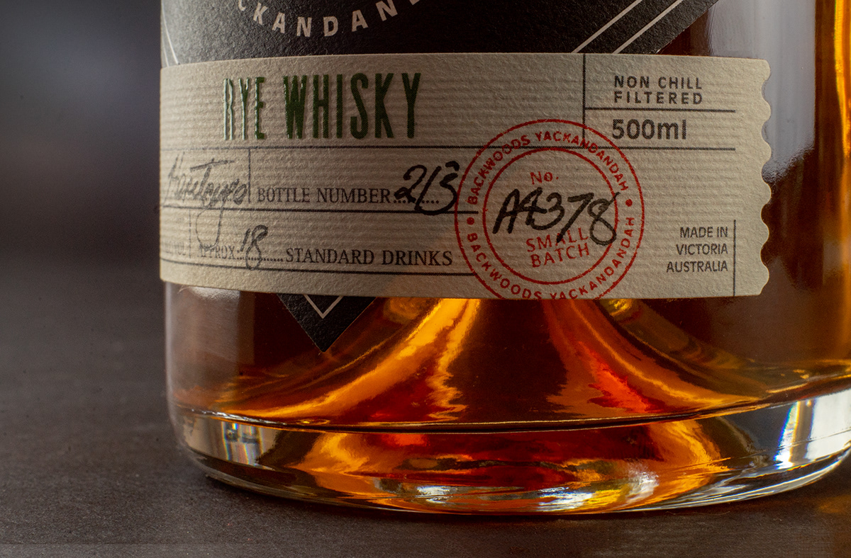 Whisky distillery Packaging singlemalt Label bottle rye backwoods wiltshire creative