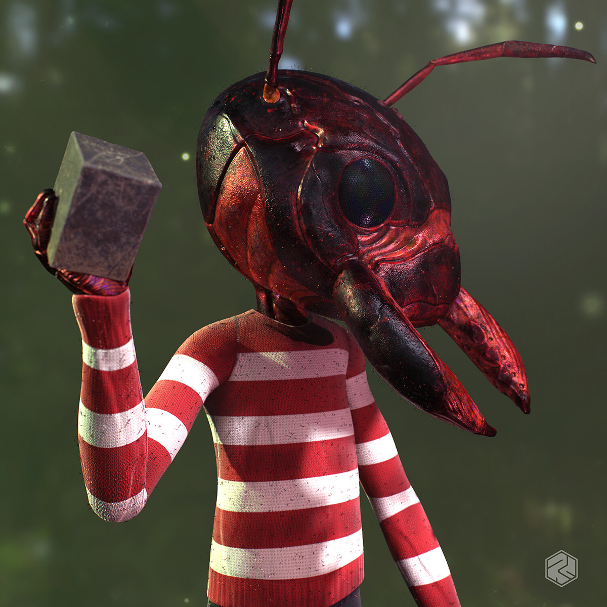 3D 3dcharacter bug Character design  concept art digital illustration insect modeling Render Zbrush