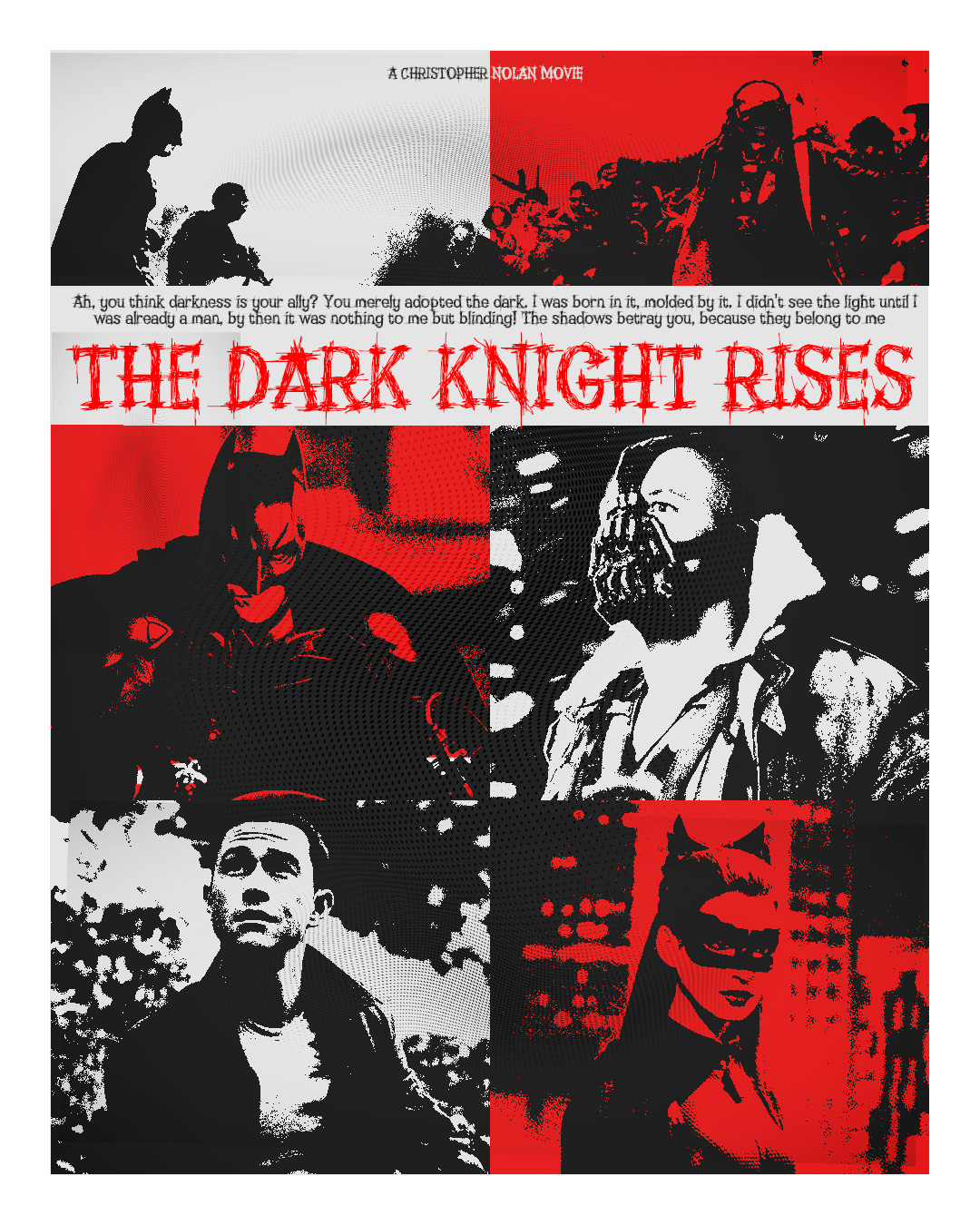 Christopher Nolan Movie Poster Design The Dark Knight Rises