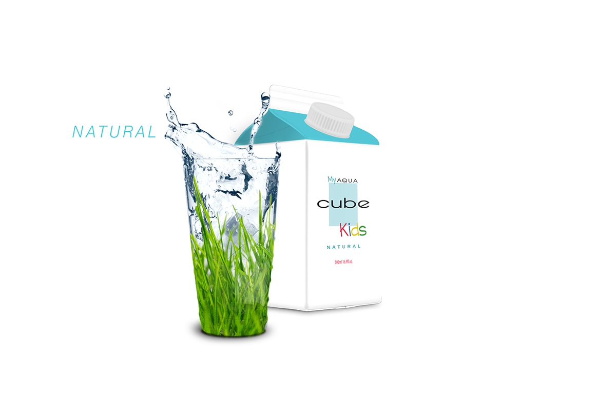 water bottle cube blue pure mineral mineral water grass grapefruit Aloe Vera natural strawberry
