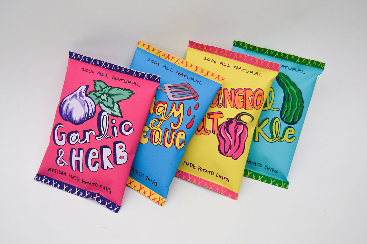 Chip bags package design 