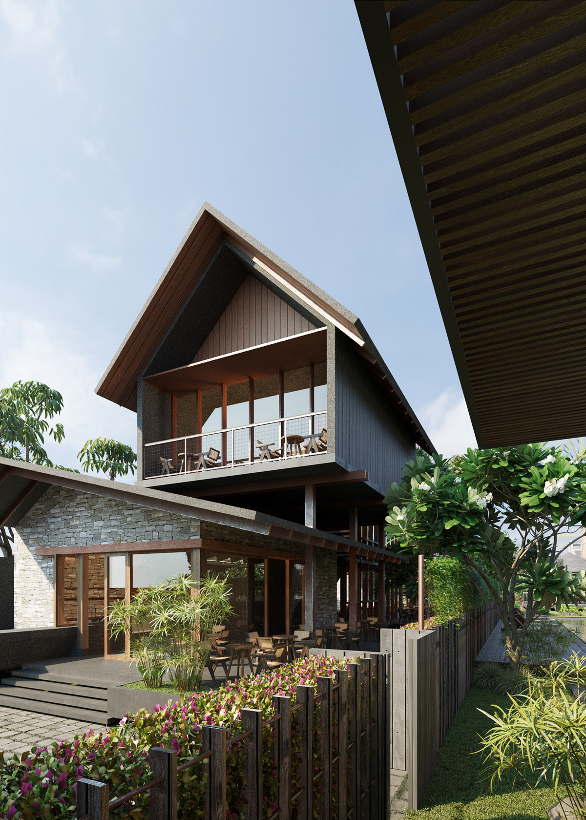 architecture building Coffee designer exterior farm home house Pool visualization