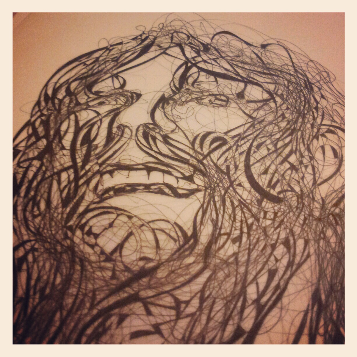 sketches doodles faces lines