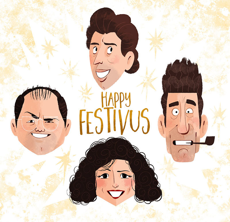Adobe Portfolio Character comedy  Festivus Retro Seinfeld Style television tv series