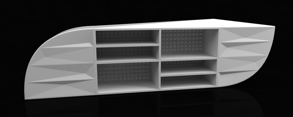 furniture design industrial tv Stand concept (B) binsprd cristiano cardoso hidden