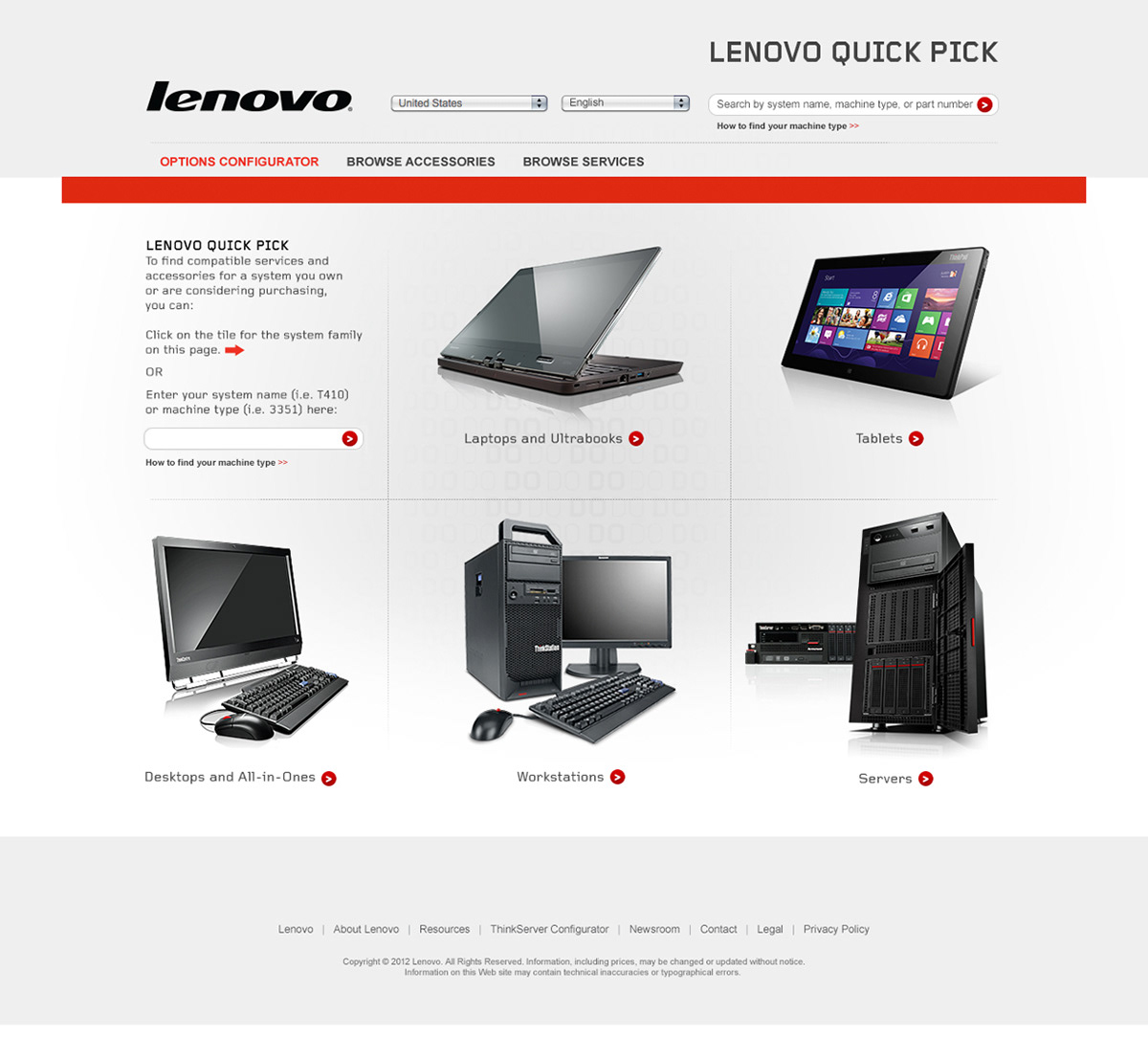 Lenovo interactive Web