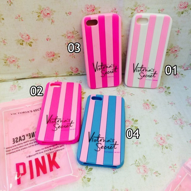 Coque iphone 6 5 4 striure Victoria's Secret Pink -deux couleurs