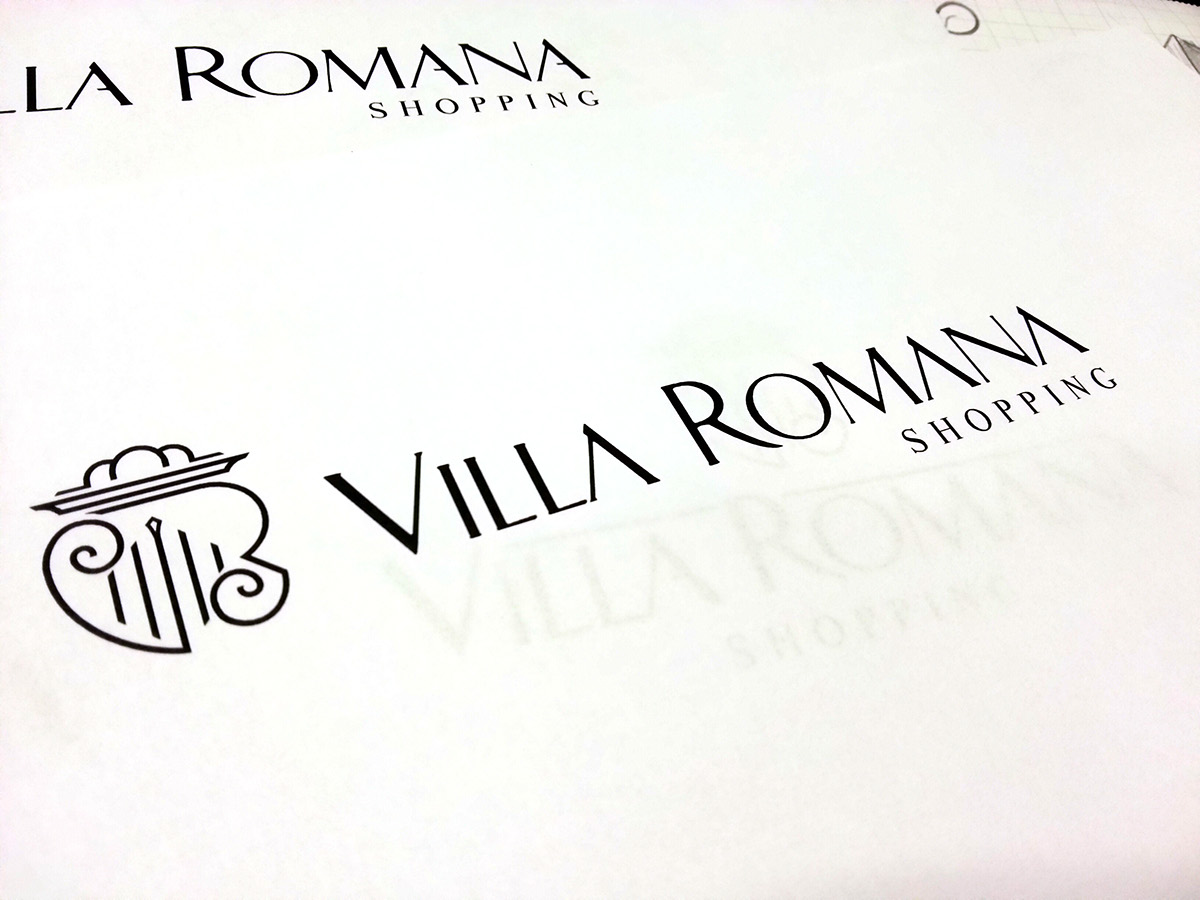 Logotype Shopping Rome roma brand logo history Villa design corporate