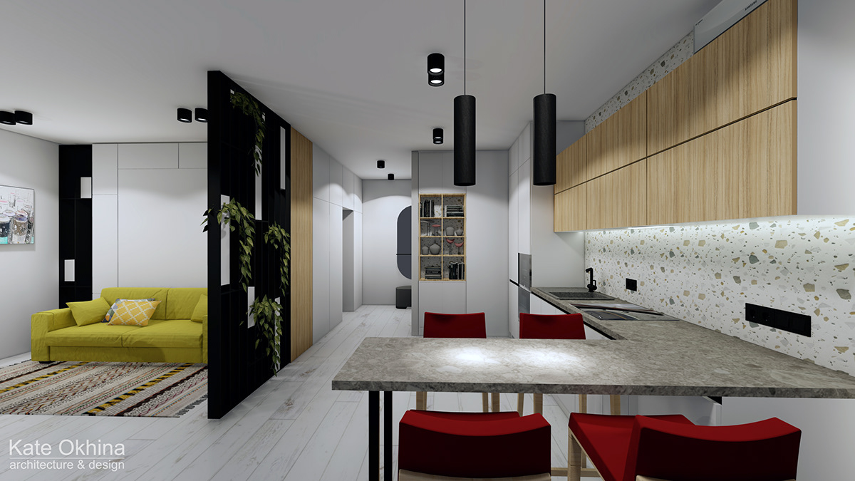 apartment cozy Interior interior design  living room minimal modern simple visualization