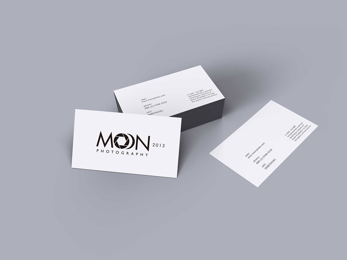 moon photo photographic logo card Web concept