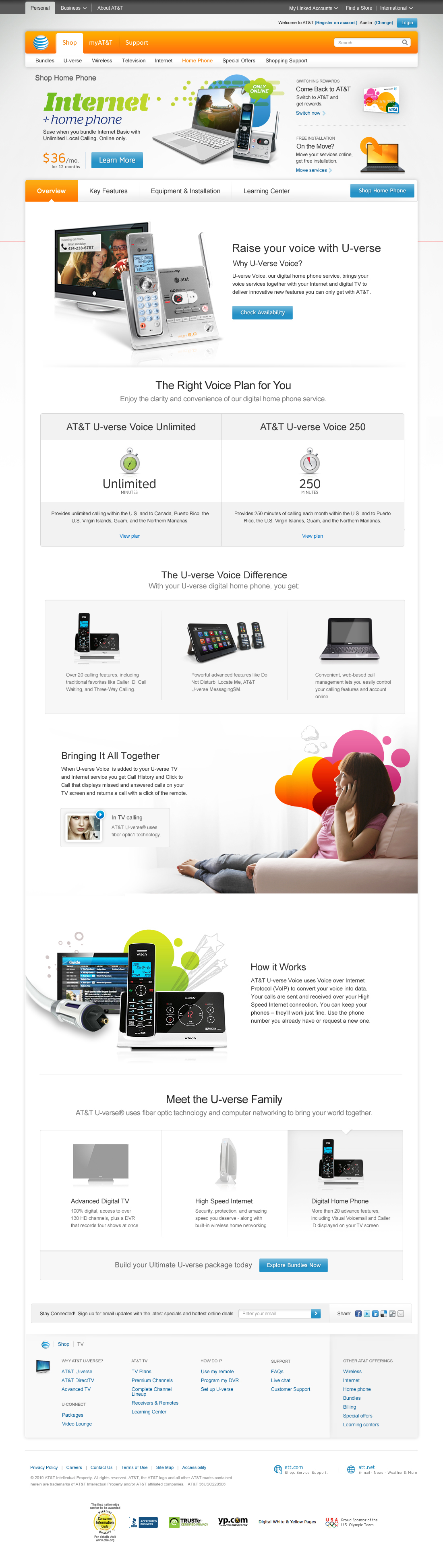 AT&T att UI ux flows upper funnel Ecommerce store wireless products rethink possible