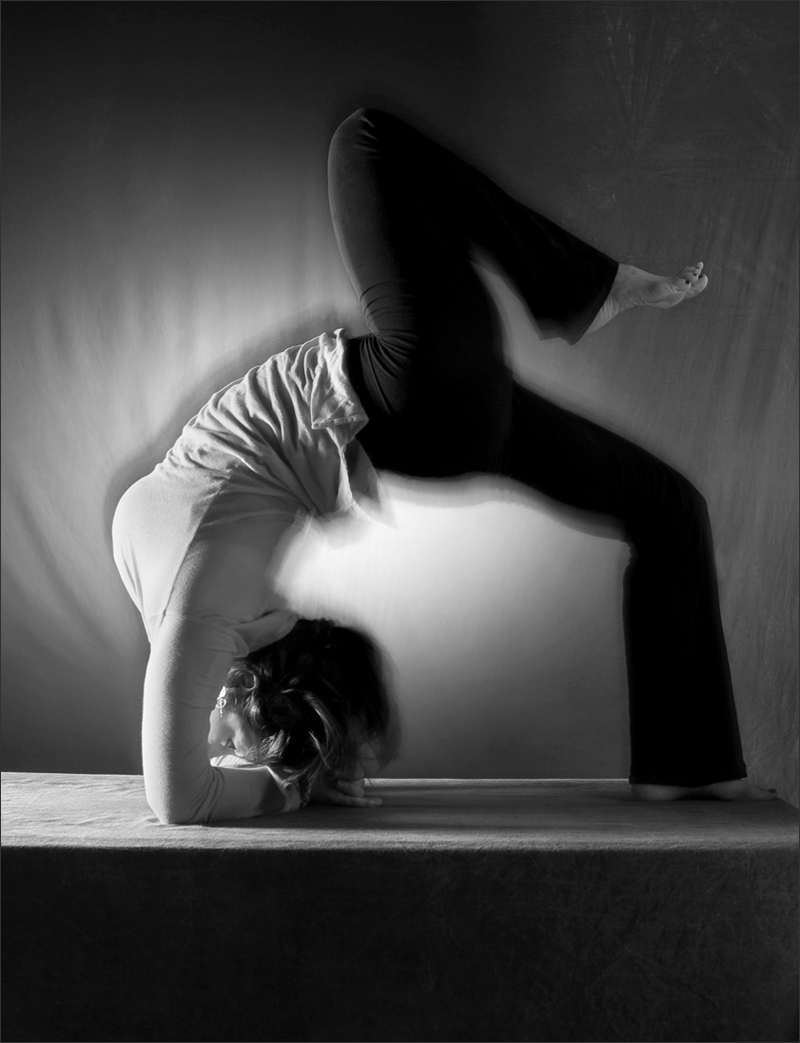 black and white Yoga Studio portrait Powerful