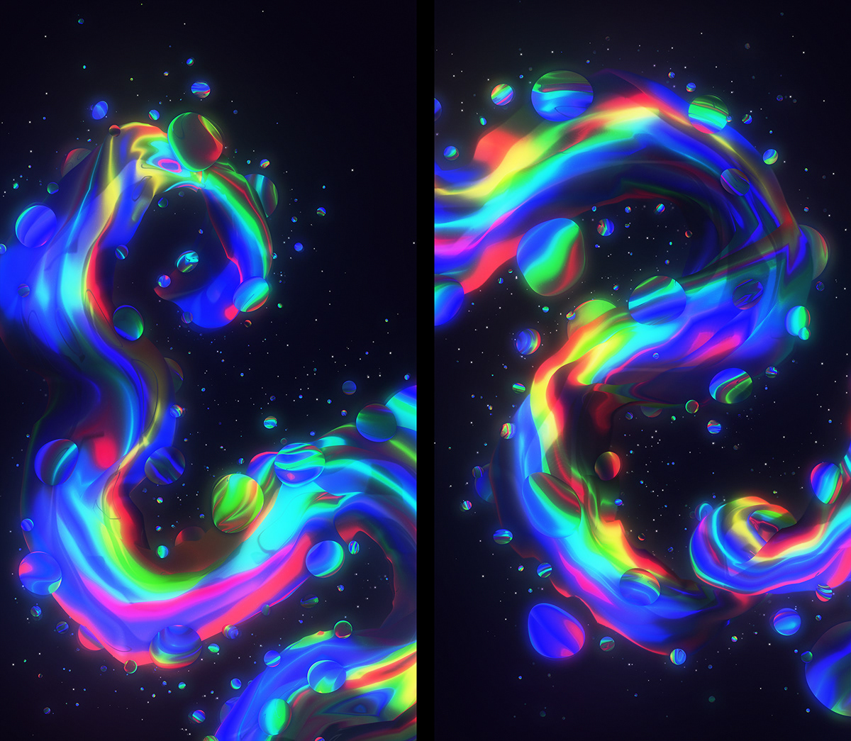 3D abstract desktop download free neon phone Space  wallpaper
