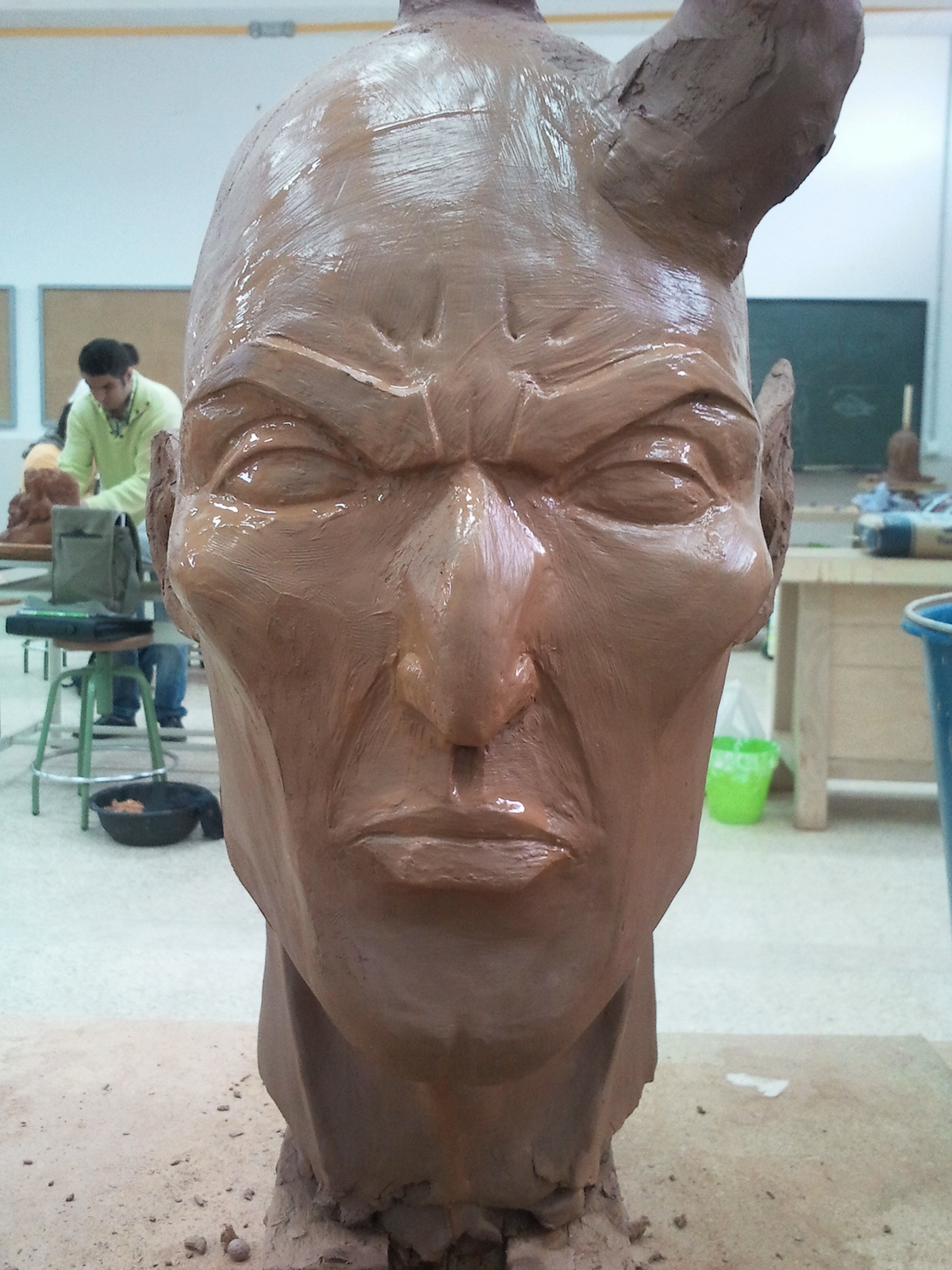 escultura sculpture Barro mud mod modeling modelado 3D demon monster clay arcilla Bellas artes ninots diseño