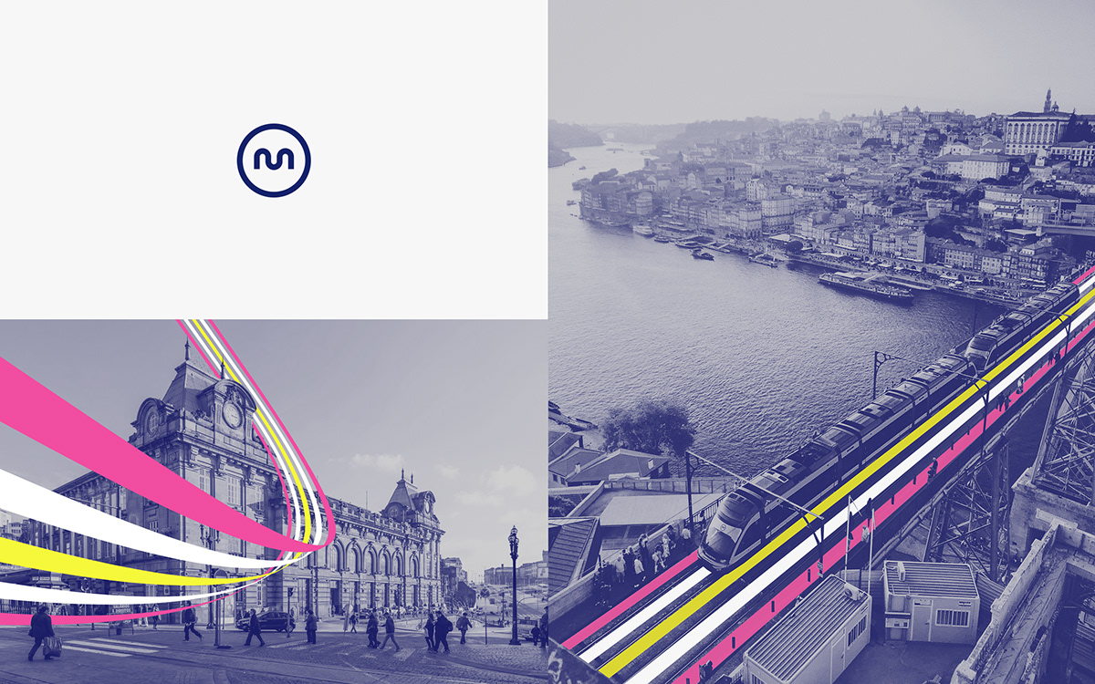 branding  BULLSEYE city historic lines Metro do Porto pop porto subway Transport