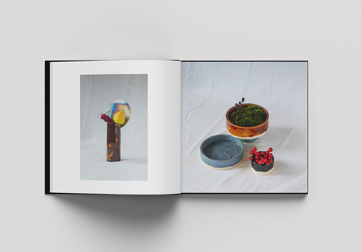 book botanical ceramic floral Flowers handmade ikebana Pottery product design 