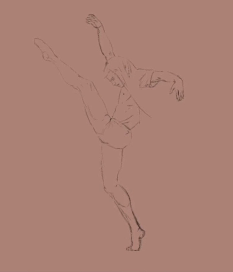 anatomy ballet dancer digital figures mandla photoshop sketch