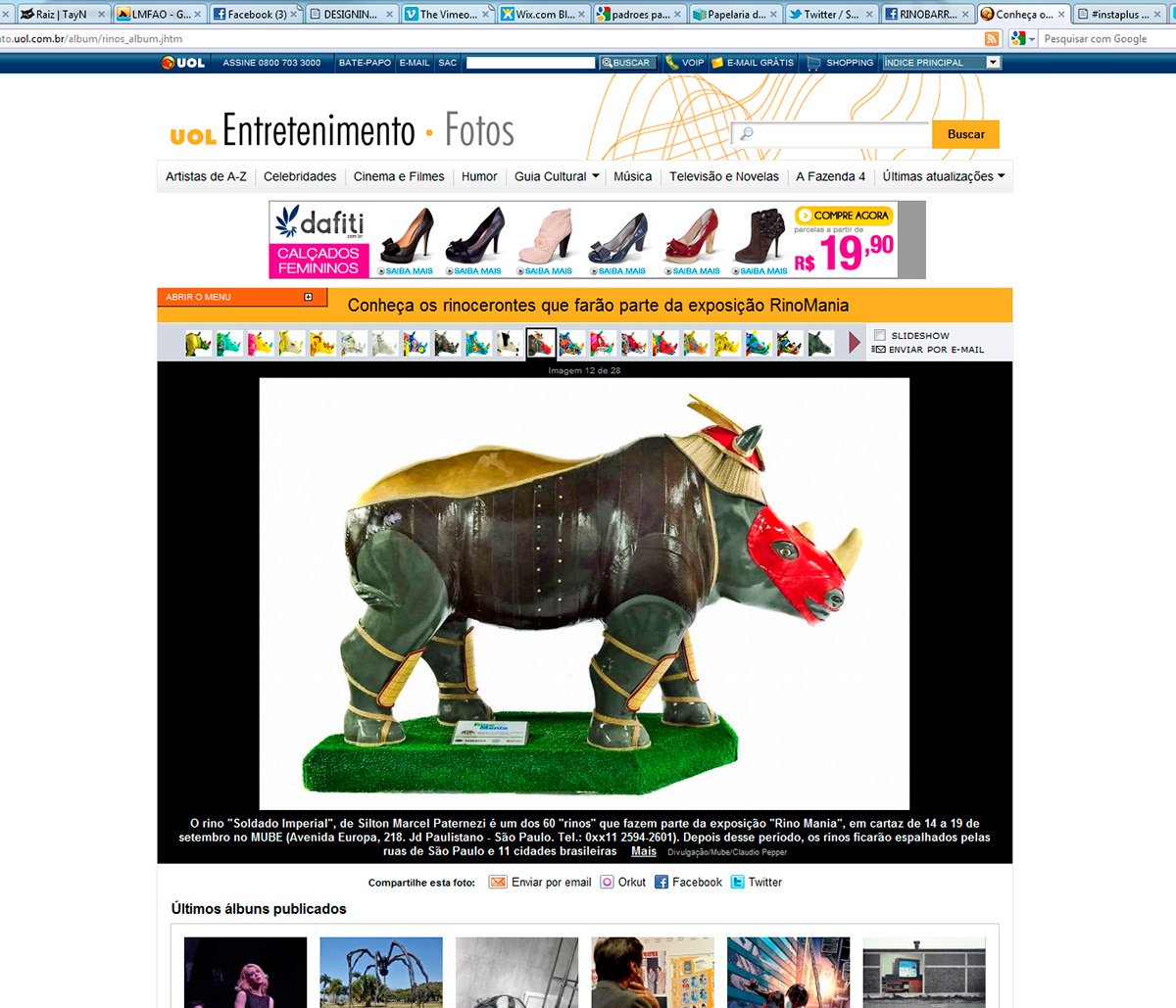 Rinomania  arts  cowparade animal rinoceronte duratex Silton rino