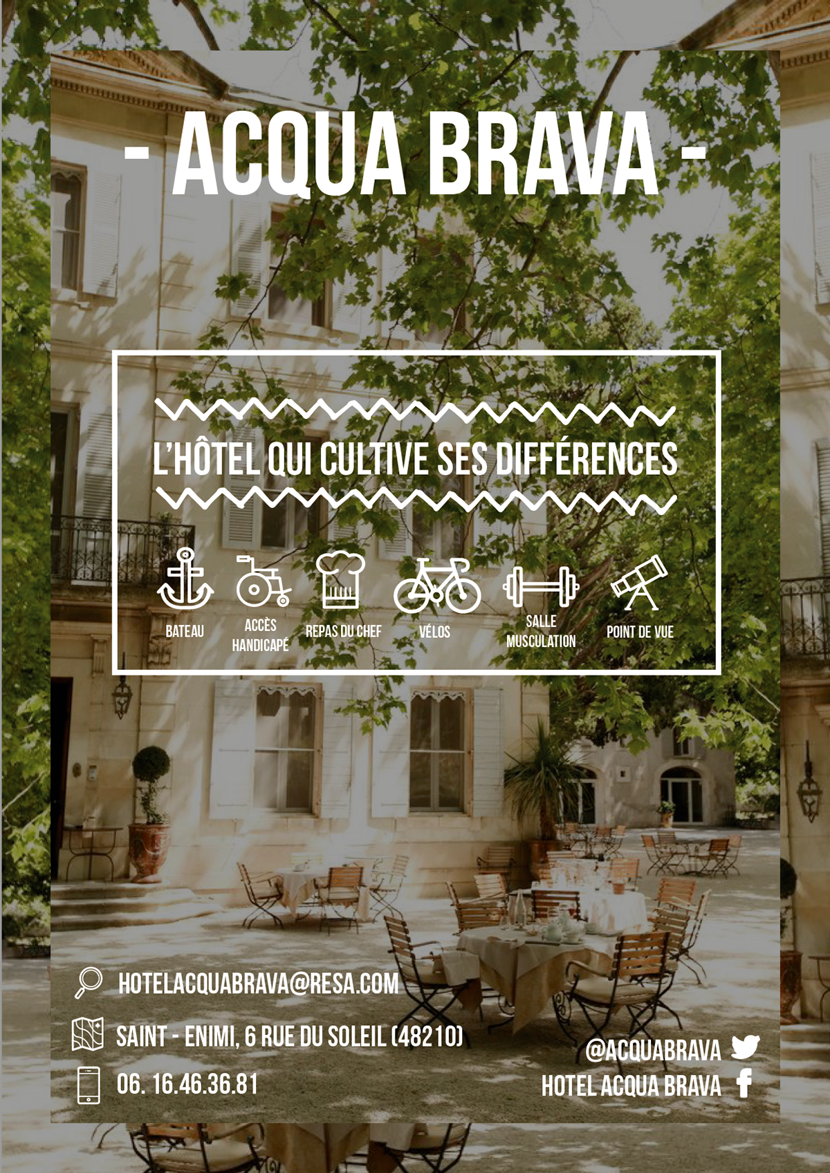ACQUA BRAVA hotel room design graphic Illustrator photoshop InDesign Website Webdesign communication