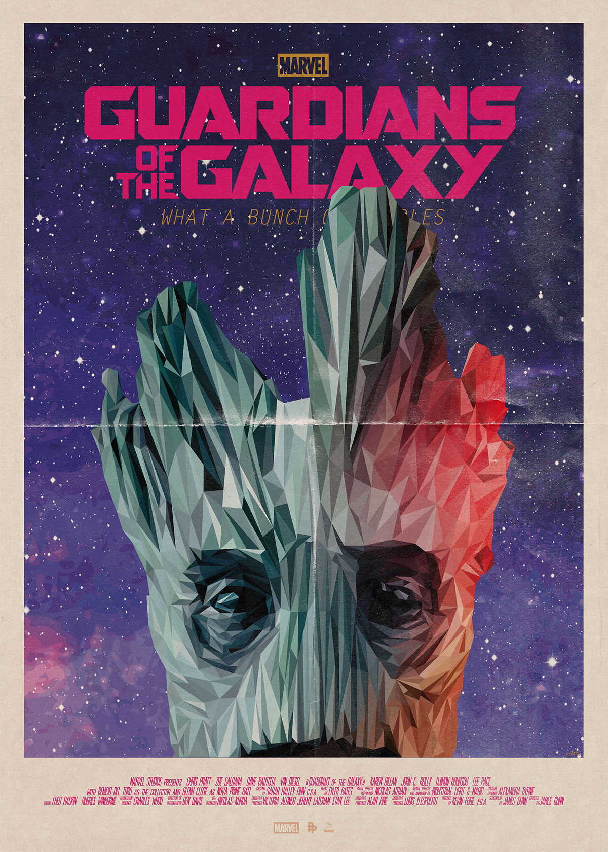 Illustrator vector Guardians of the galaxy comics movie Cinema poster triangle