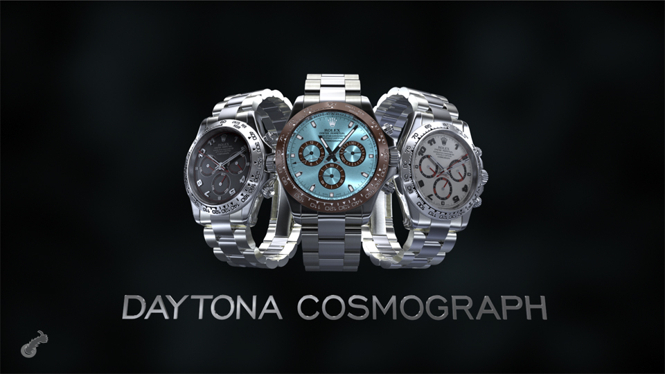 Maya 3D photo real CG car rolex daytona Racing watch