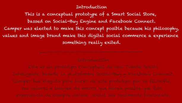 camper  social store Web Ecommerce social experience ux Experience twitter identity design webserved awesome Global market