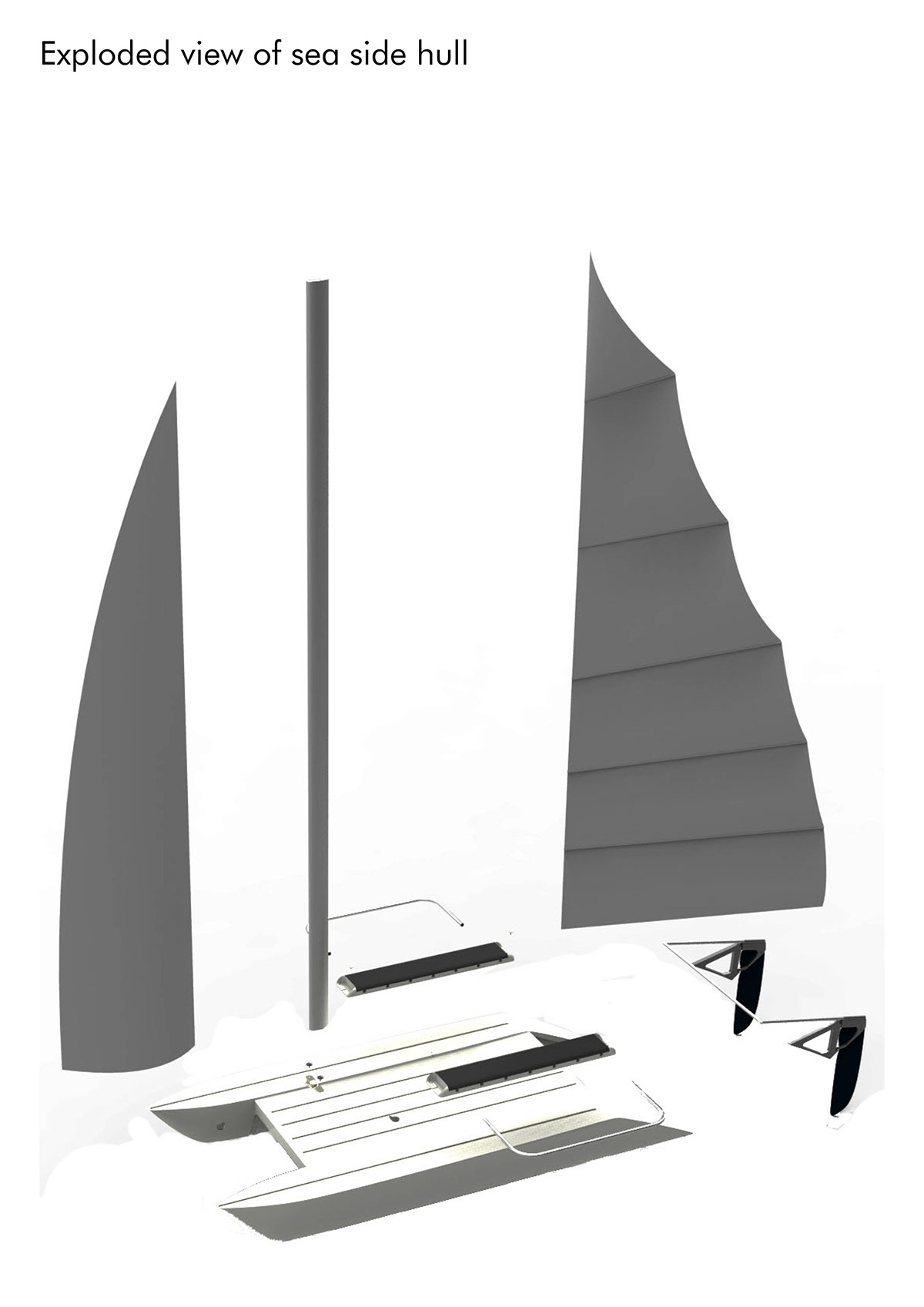 boat boatkit kit reversible nau ENSCI louis cottin Sail mast