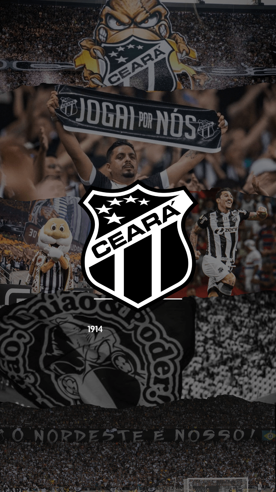 futebol soccer sports wallpaper Brasil ceará preto e branco torcida Ceará Sporting Club wallpapermobile