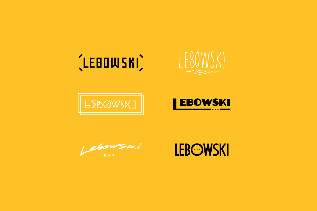 identity logo Logo Design typographic yellow club trendy