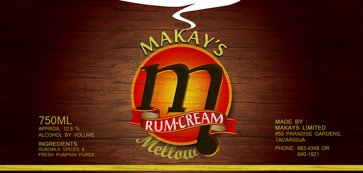 rum cream Rum label design Makay's Rum Makay's Rum Cream