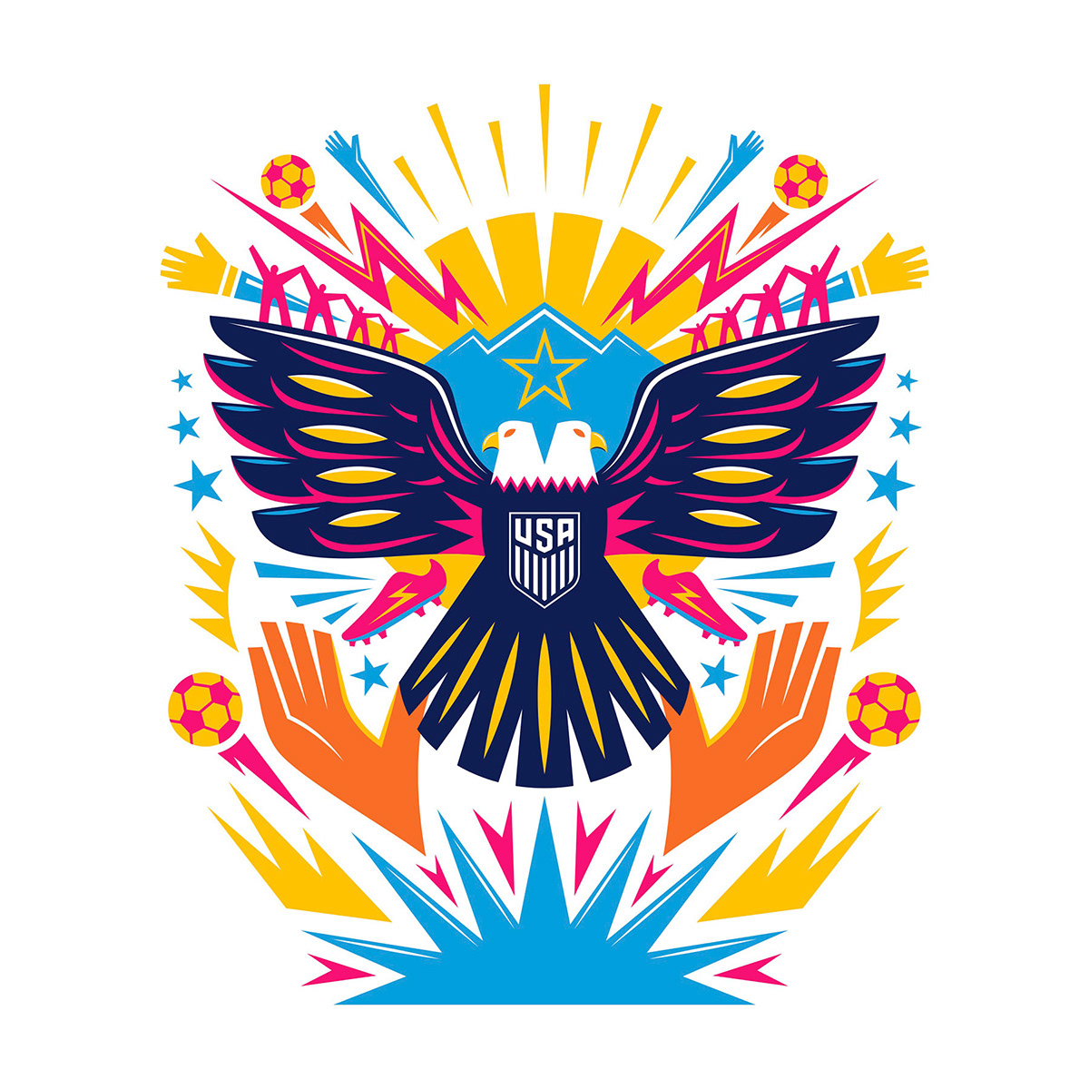 hispanic latino Mexican Logo Design soccer sports Guatemala ilustracion animation  Hispanic Heritage Month