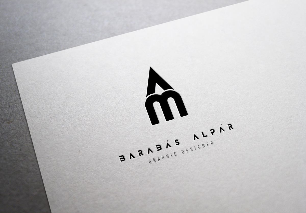 BA graphic design yellow black barabas alpar modern logo corporate idendity poster