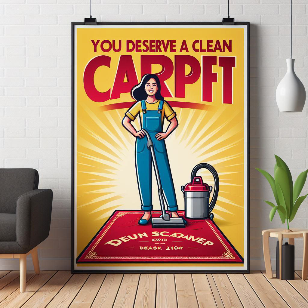 graphic design  carpet cleaning Poster Design