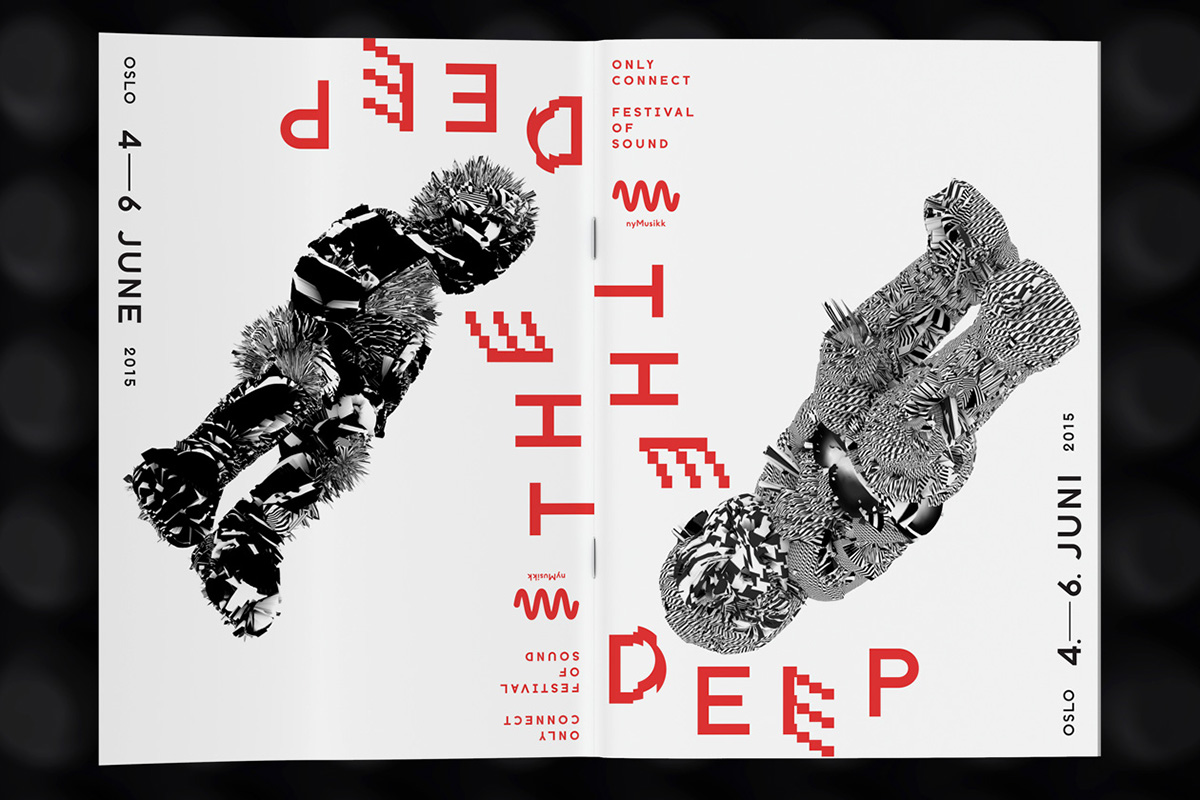 nyMusikk Only Connect Festival of Sound Music Festival The Deep Catalogue identity customised typeface flyer