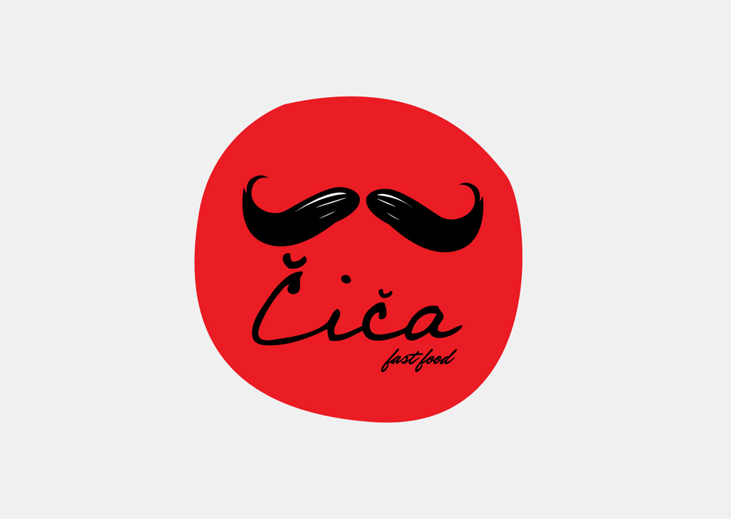 Fast food Food  restaurant Logotype cica moustache fast