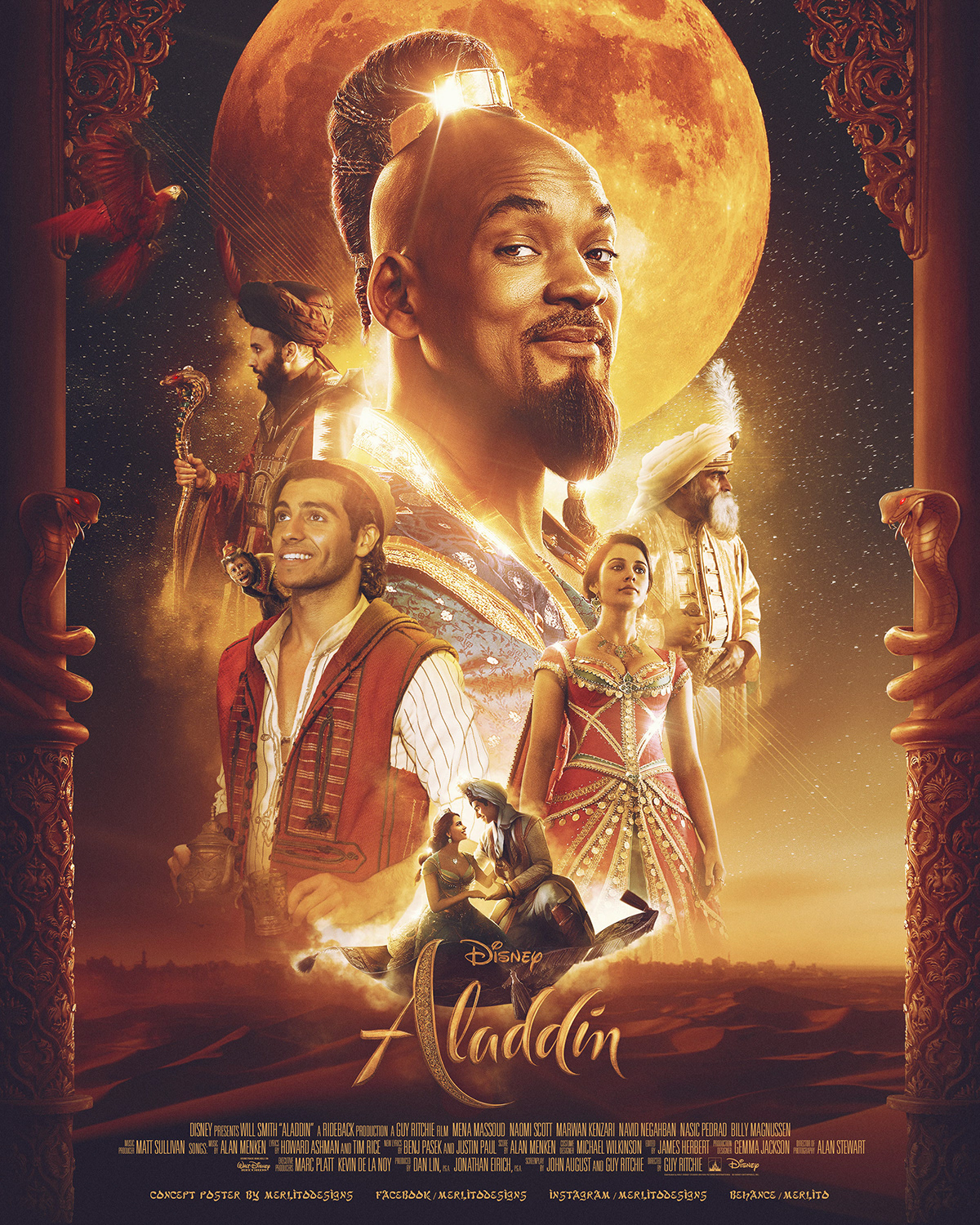 disney aladdin movie poster poster Disney live action live action movie fantasy Photo Manipulation 