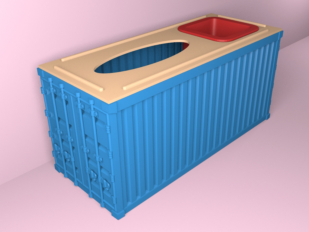 container concept tissue box 3D print pen holder