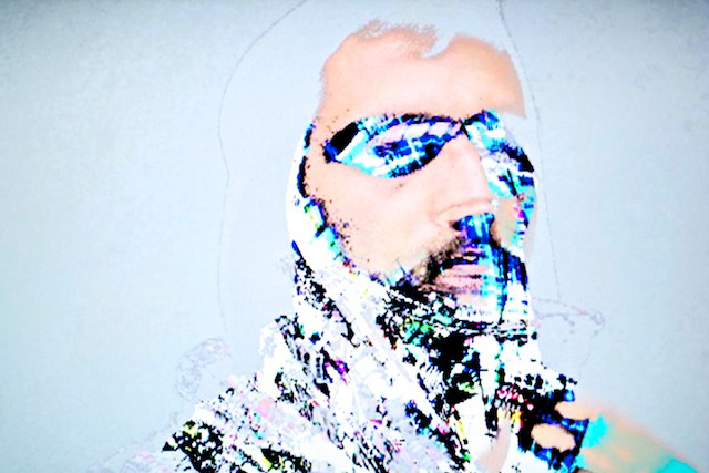 portrait man layered graphic colour Veil REMIX Patterns double exposure