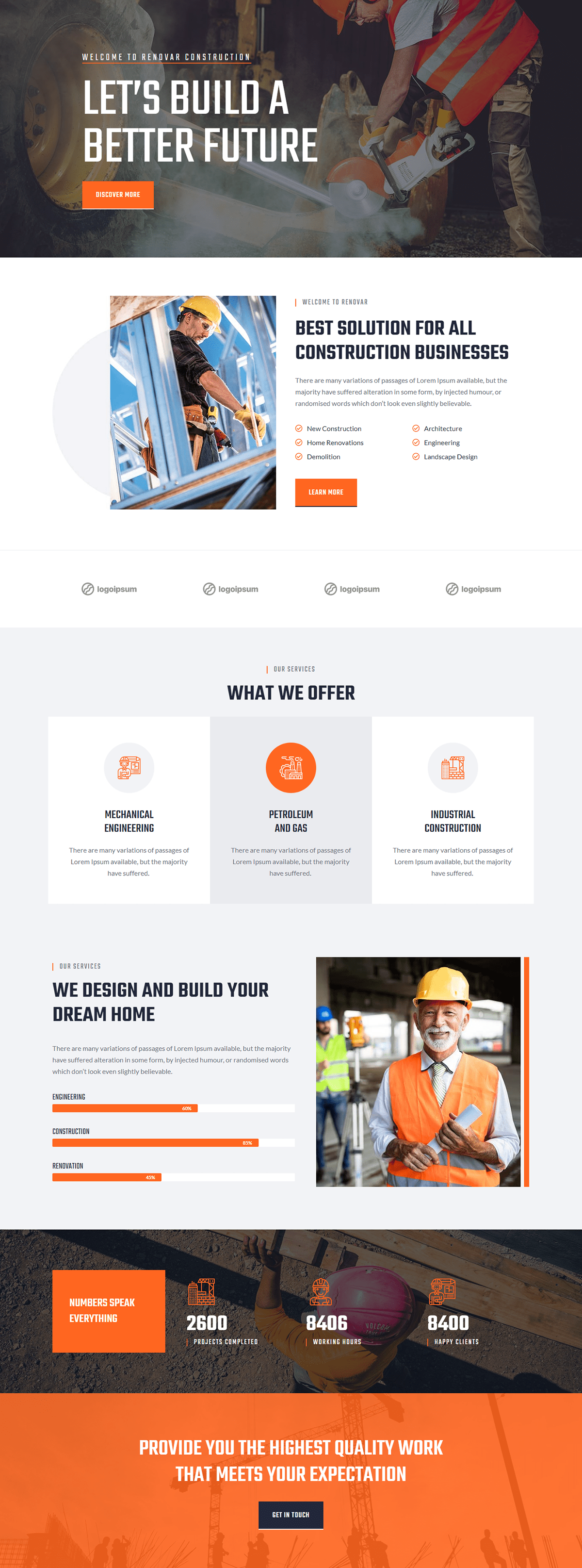 agency construction design elementor graphic design  UI ux Website wordpress