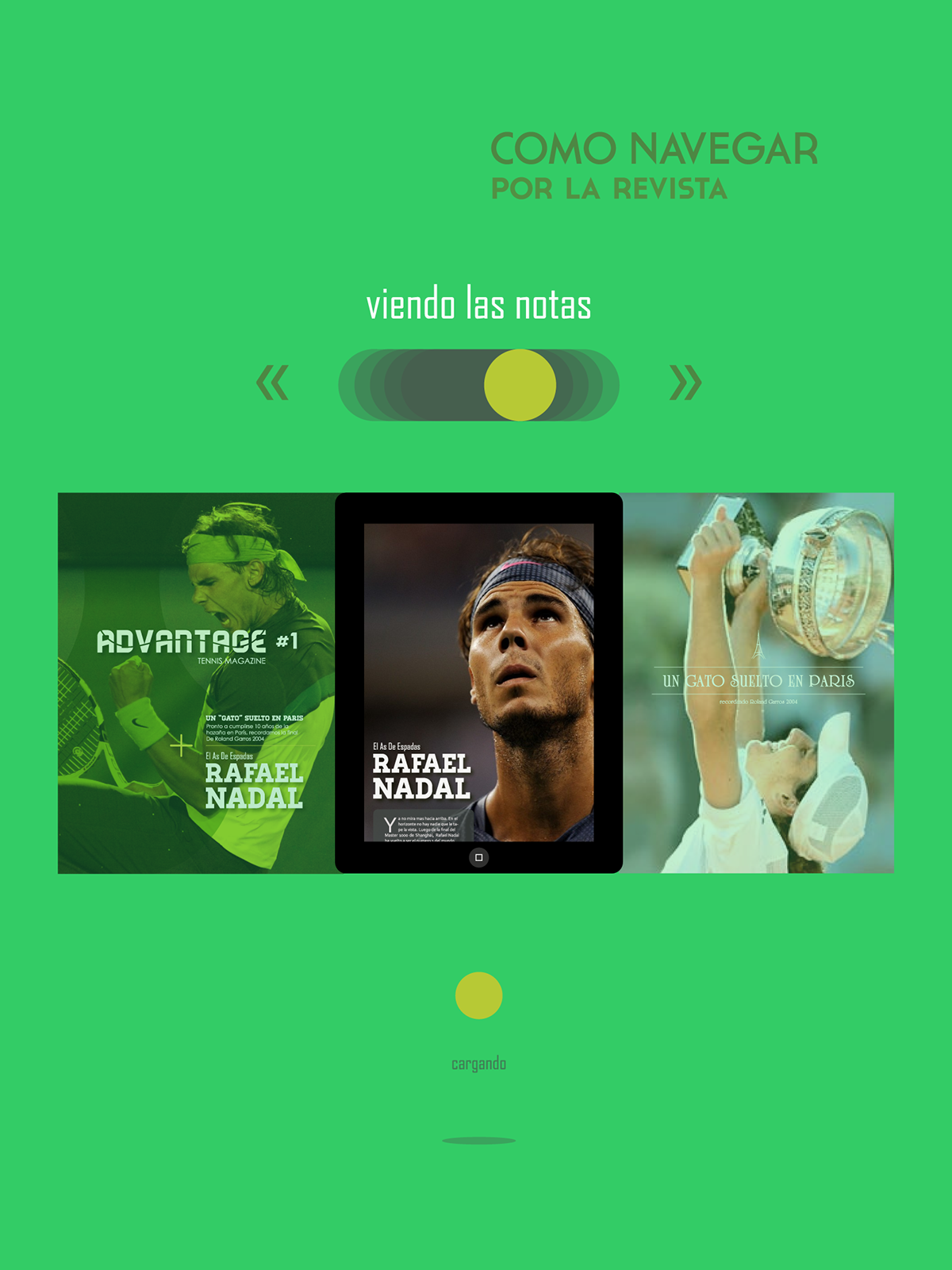 tennis sports magazine editorial iPad interactive tablets argentina