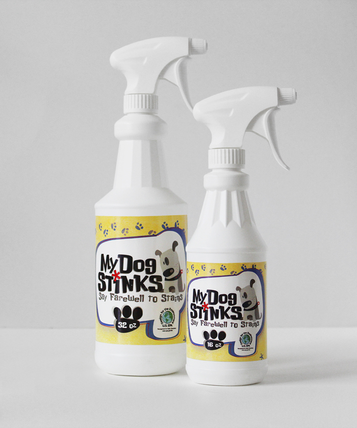 My Dog Stinks pet care product dog care package pet illustration eco friendly funny design easy solution emotional design