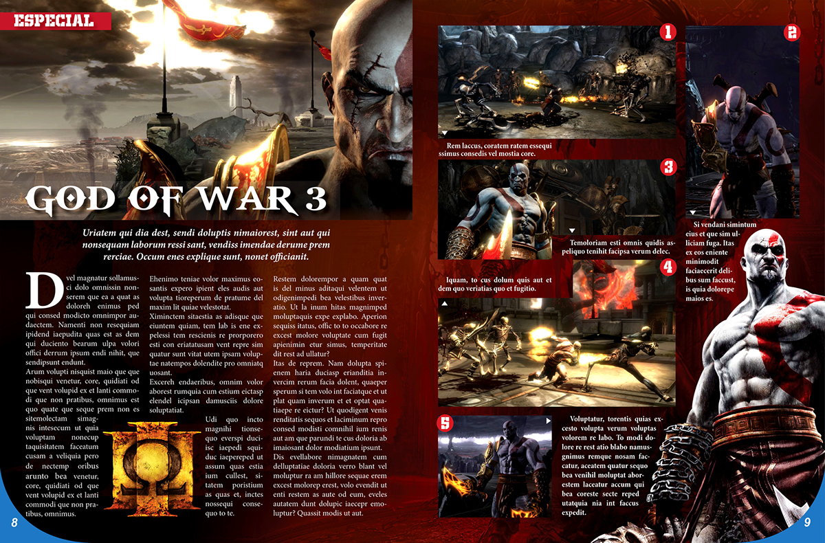 PLAY STATION play revista magazine god of war kratos gta V sparta god of war3 diseño desing Ps4