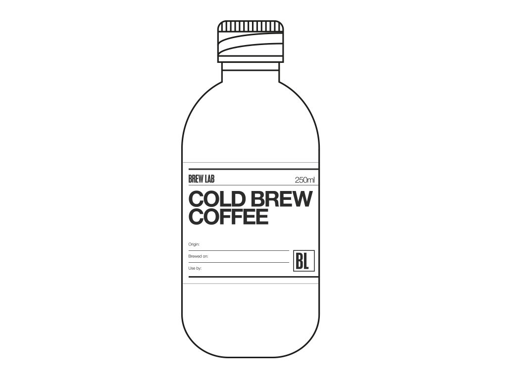 bottle Cold Brew edinburgh brew lab coffee Coffee Label