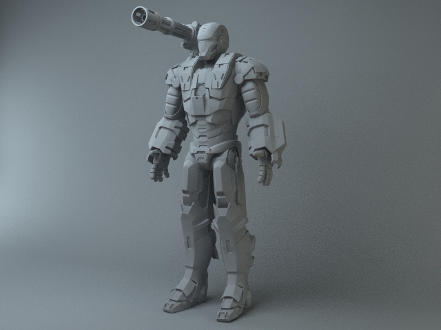 3D Character modeling Render vray Warmachine 3dsmax