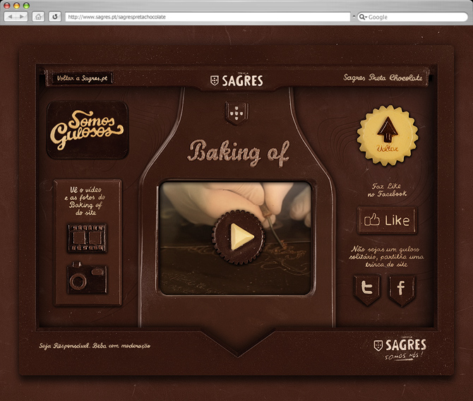 diografic Webdesign chocolate Sagres beer