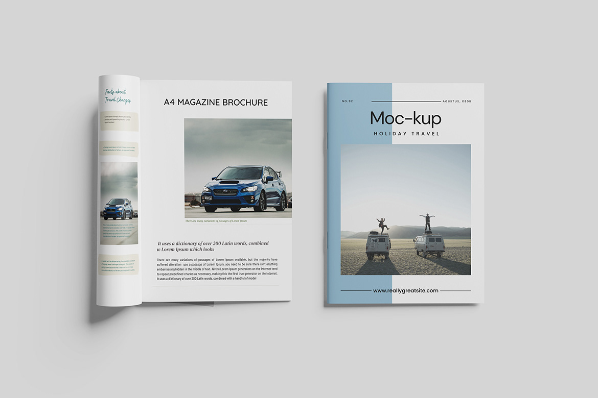 a4 brochure design flyer katalog Mmagazine Mockup print psd template