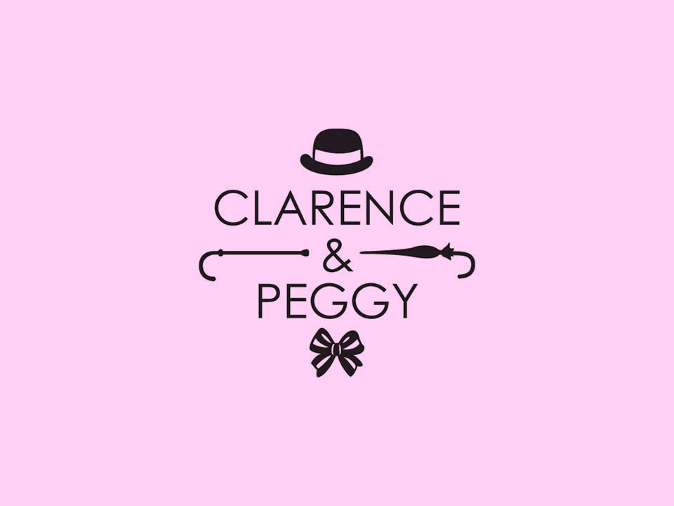 clarence & peggy Stationery vintage logo