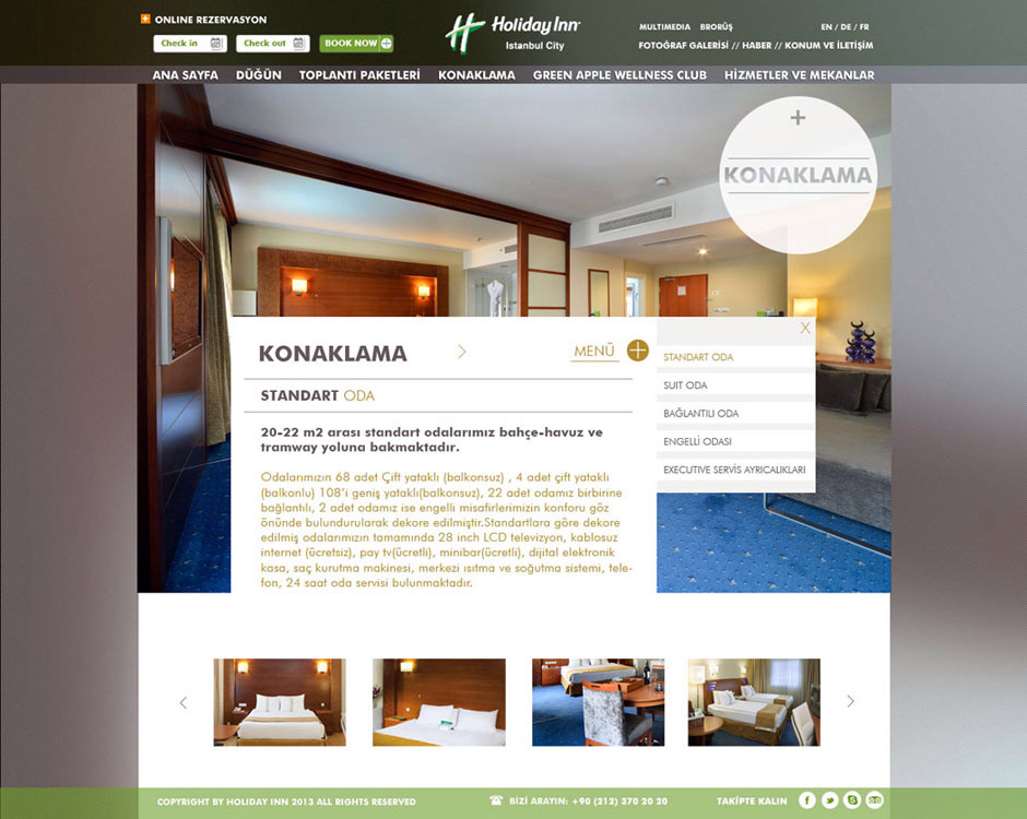 Holiday Inn Web Design  hotel
