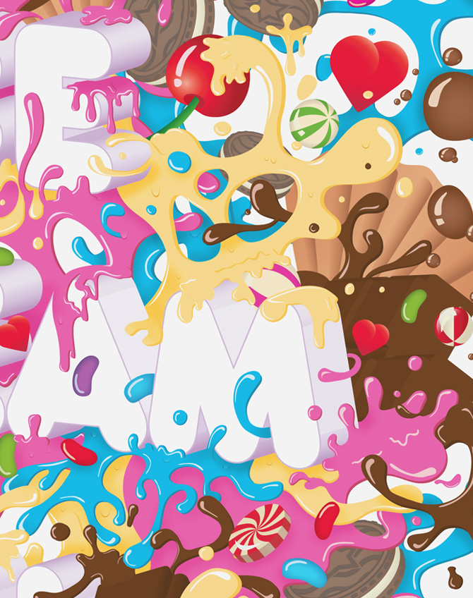 ice cream icecream drips Liquid splash Candy Sweets croz mike crozier colours burst