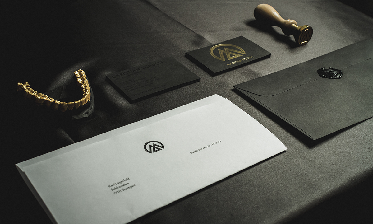 gold Wax Seal embossing branding  Corporate Design Corporate Identity business card graphic design  logo cameokid